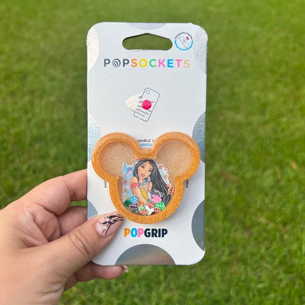 Pocahontas Phone Grip Shaker Swappable, Badge Reel Holder & Keychain