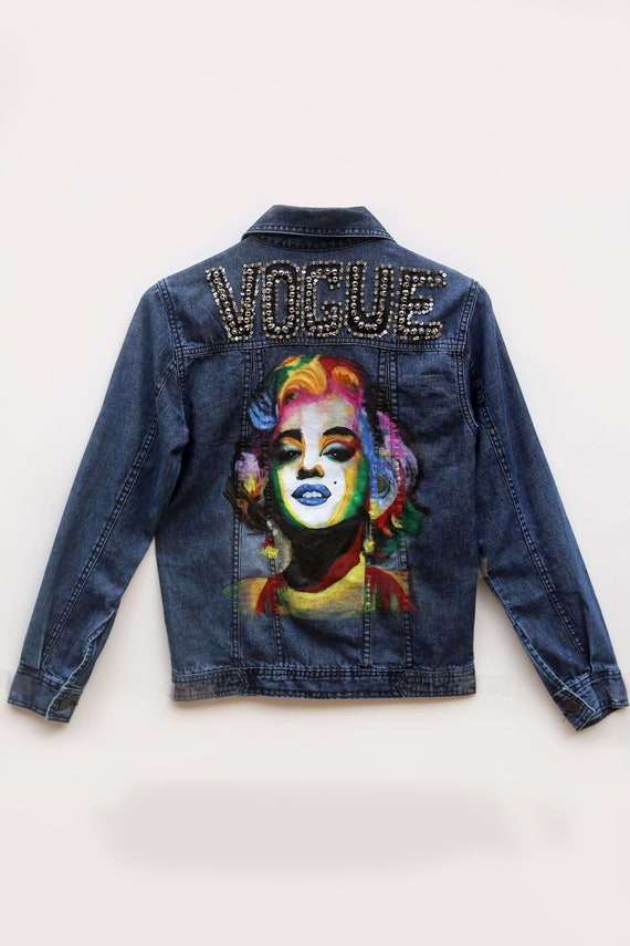 Marlyn Vogue Hand Painted Denim Jacket 