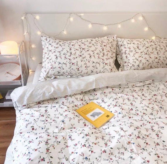 Wildflower Duvet Cover Set Queen Bedding for Girls Botanical
