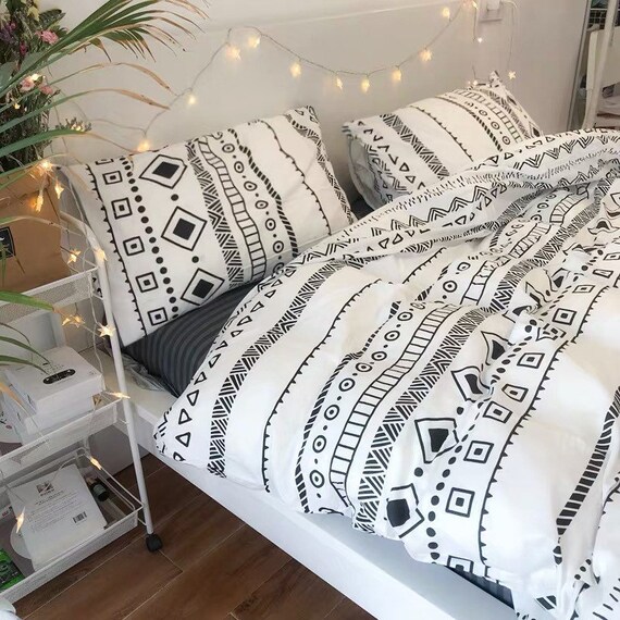 Geometric Aztec Cotton Duvet Cover Set 