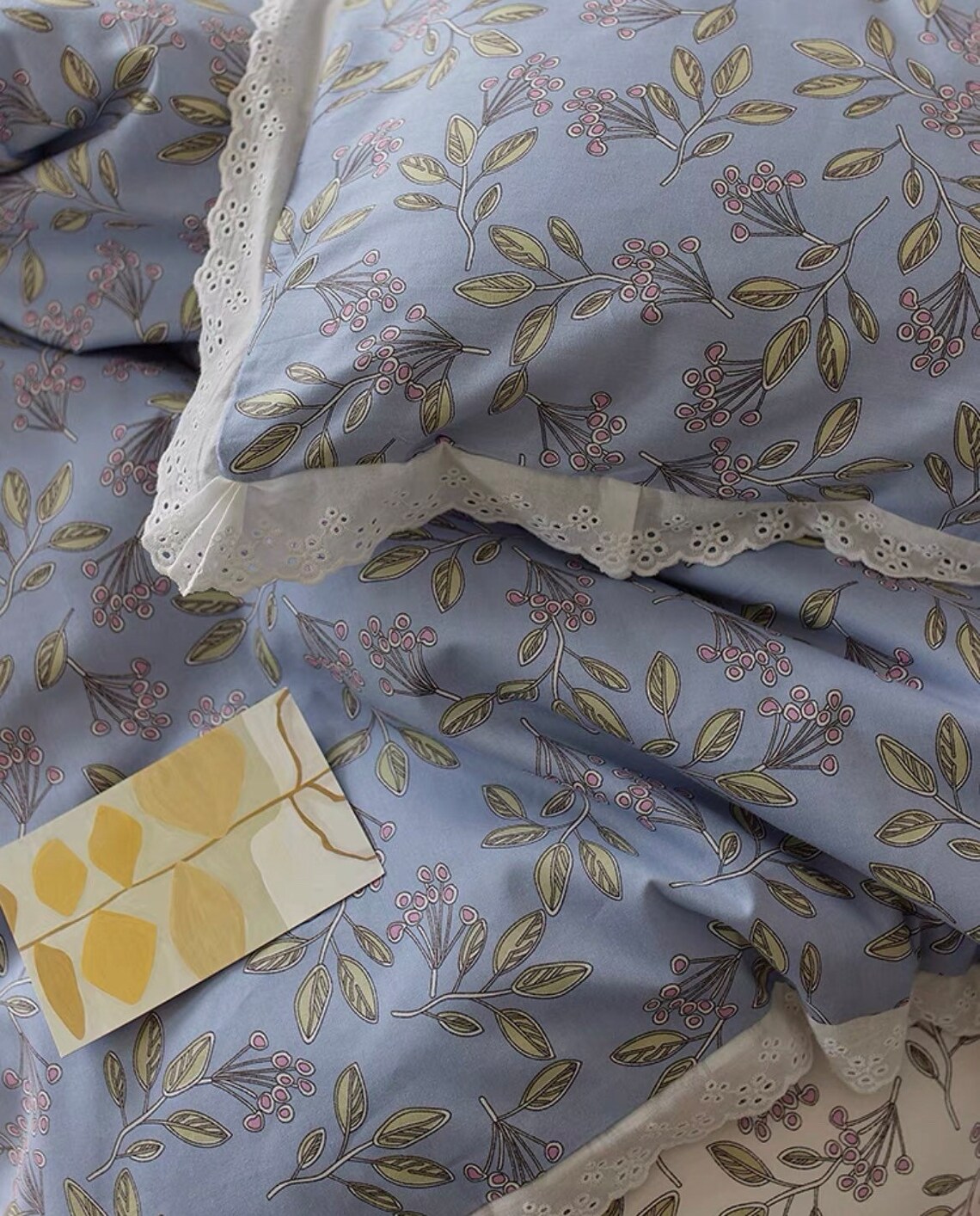 Purple Duvet Cover Set Ruffles Floral Bedding Set Cute Etsy