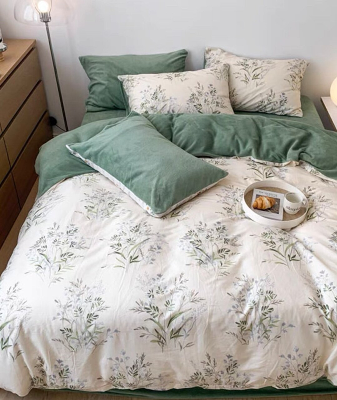 Green Velvet Duvet Cover Set Fresh Floral Duvet Cover Set Morandi Cute