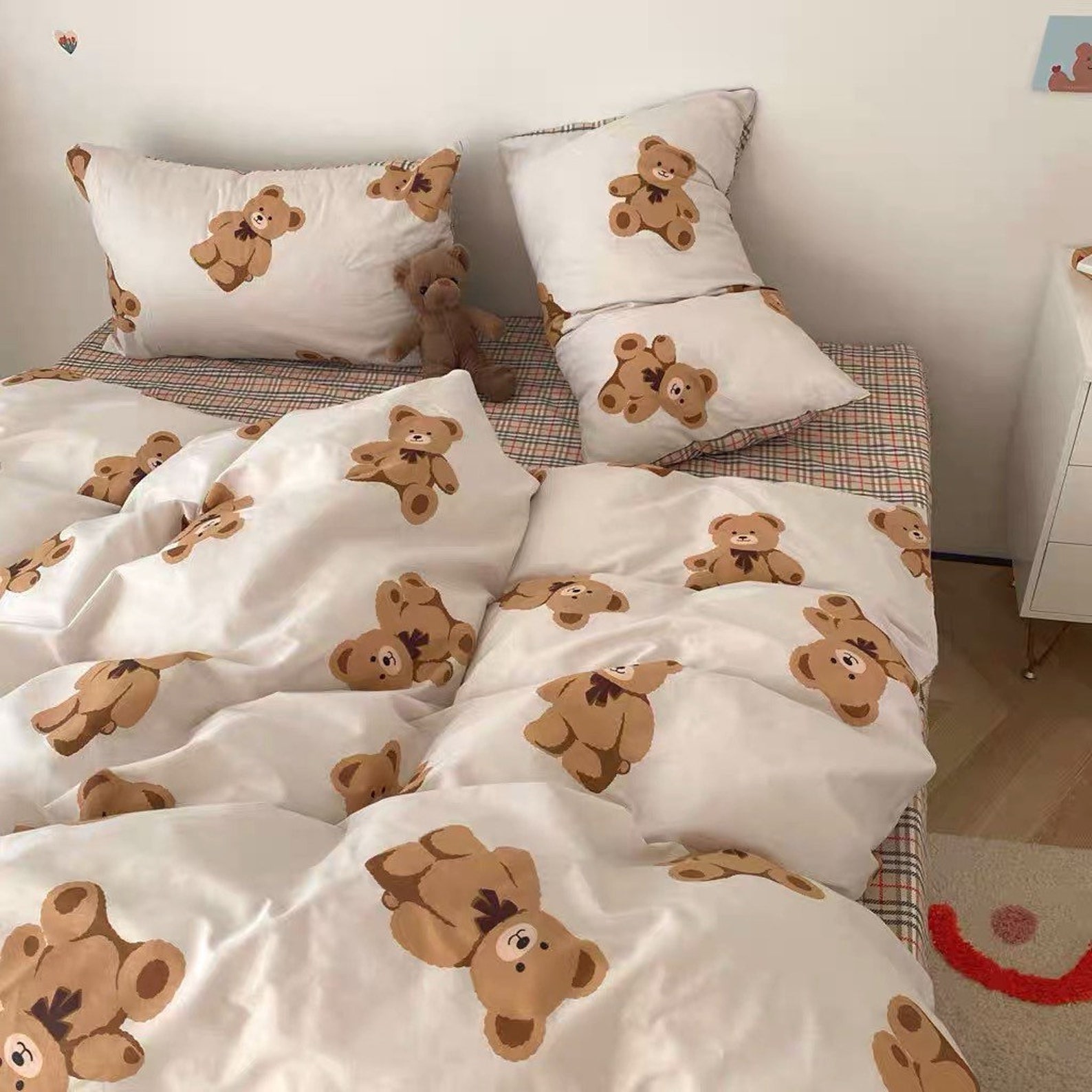 Teddy Bear 100 Cotton Highgrade Duvet Cover cotton Comforter Etsy