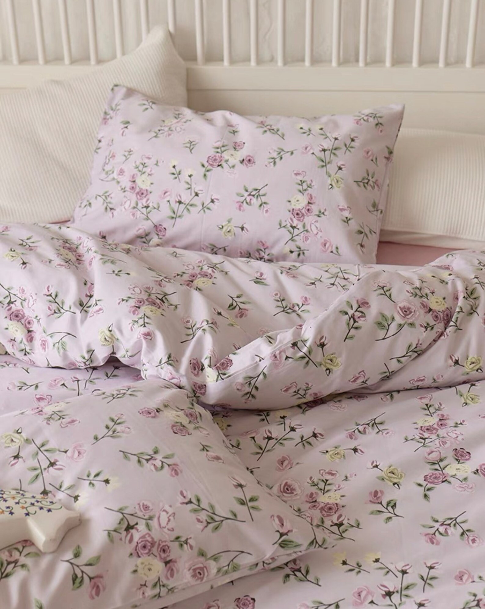 Purple Floral Duvet Cover Set Fresh Cotton Bedding Set Baby Etsy