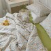 Popxstar  4Pcs Knitted Cotton Soft Luxury Bedding Set Quilted Ruffles Duvet Cover Set Bed Sheet Pillowcases Queen King Size