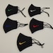 Kids sport Nike inspired Embroidered face mask cotton Adjustable ear loops washable 