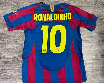 FC Barcelona 2004/2005 Heim Trikot Ronaldinho #10 Retro fc barcelona 2006 Trikot Vintage Trikot ronaldinho langarm ucl finale + ucl winne