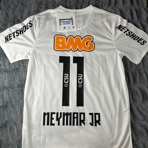 Santos 2012/13 Short Sleeve Home Jersey Neymar Jr. #11 Neymar JR 11 Santos FC Home Retro Jersey 2011-2012, Neymar JR Inspired Football Shirt