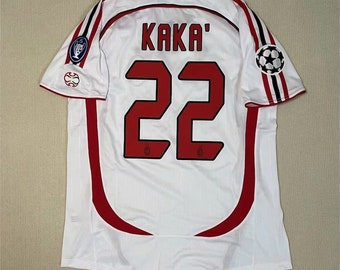 Retro Ac Milan voetbalshirt, Vintage Ac Milan Jersey, Ac Milan Kaka Jersey, Kaka Lover AC Milan Champions League Finale 2006-2007 Jersey,