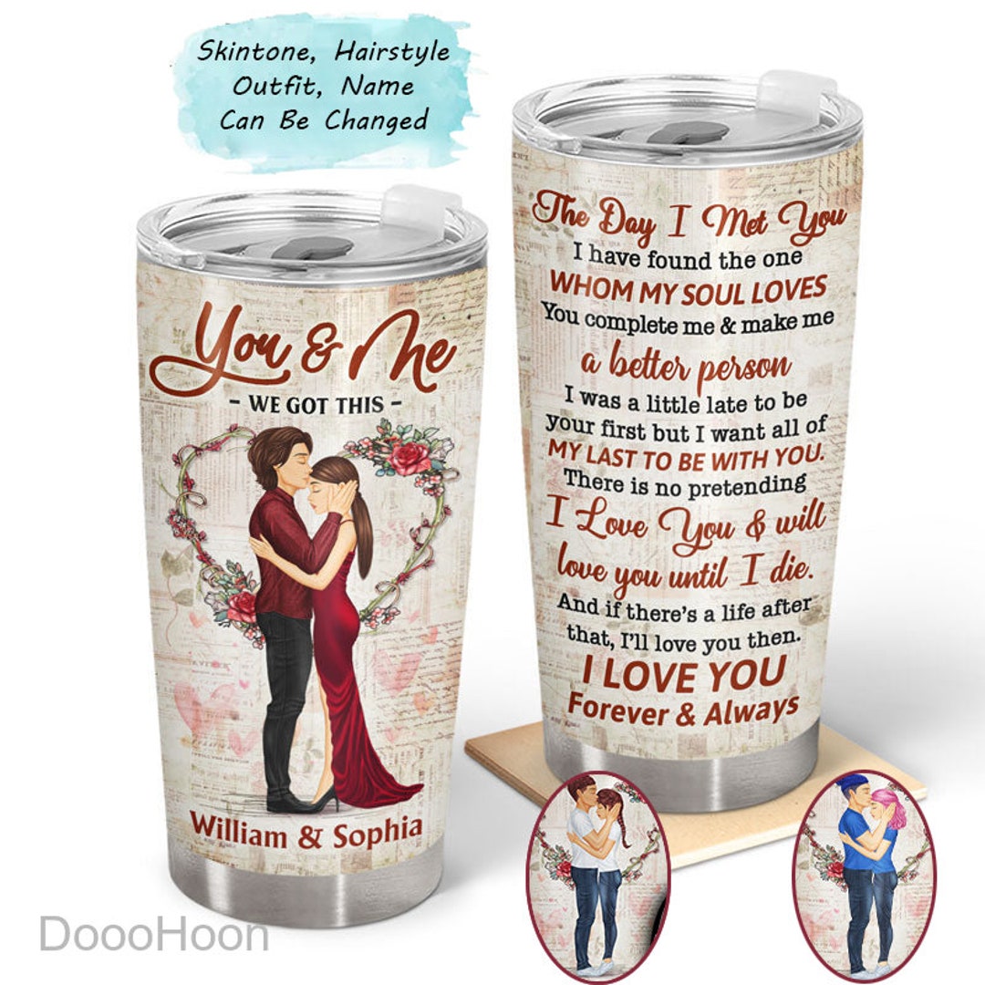 Cute Couples Tumbler Personalized You and Me We Got This the Etsy