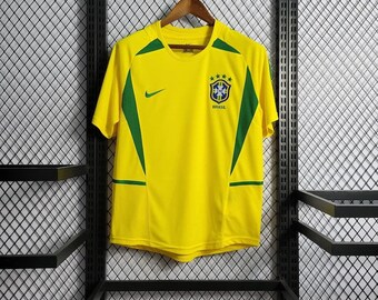 2002 Retro Jersey, Brazil World Cup Soccer Jersey, Brazil Football Vintage Jersey, Rivaldo, Ronaldo, Ronaldinho Jersey Brazil World Cup