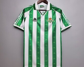 Retro  Real Betis 1996 - 97 REAL BETIS Home Retro Football Shirt Real Betis Jersey Real Betis Gree - Vintage Kits - Real Betis Soccer Shirt