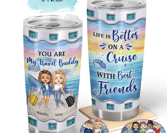 customized gift paper Personalized You Are My Travel Buddy Tumbler,Custom Gift For Traveling Lovers,Girls Boys Cruise Tumbler,A Girls Boys Trip Tumbler
