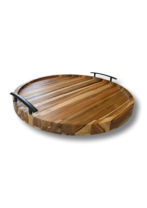 Barkless Round Wood Cutting Board & Serving Tray