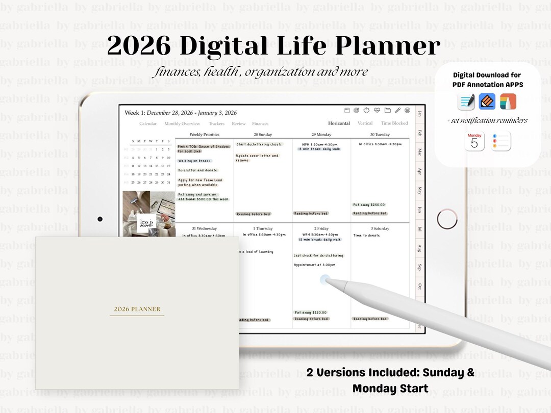2026 Digital Planner | All-in-one Wellness, Finance & Goals ...