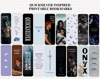 Quicksilver Inspired Bookmarks | Kingfisher, Saries Fane, Carrion Swift (Digital Download)