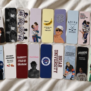 Off-Campus Series Inspired Bookmark Collection | Digital Download | Hockey Romance BookTok | Printable Bookmarks for Readers image 2