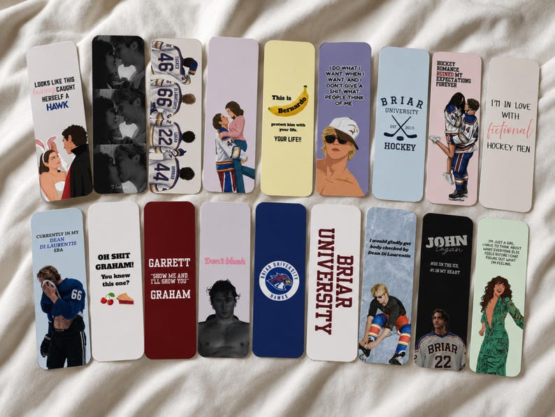 Off-Campus Series Inspired Bookmark Collection | Digital Download | Hockey Romance BookTok | Printable Bookmarks for Readers image 2