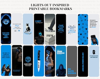 Lights Out Printable Bookmarks | Smutty Book Accessories | BookTok | Reader Gifts | Mask Kink