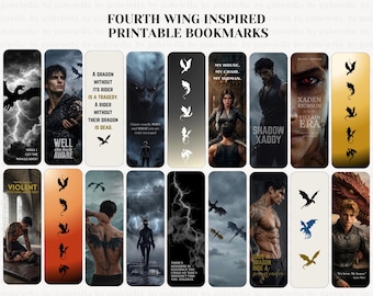 Fourth Wing Inspired Bookmarks | Xaden Riorsen, Dragon Rider (Digital Download)