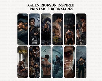 Marque-pages inspirés de Xaden Riorson – Fan art de la série Empyrean (Téléchargement numérique)