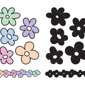 Lizzie Flower Bundle / Descarga digital / svg diseña archivos svg para cricut svg para cricut cricut svg cricut diseños archivos pegatinas digitales