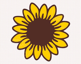 Retro Sunflower SVG PNG: Cricut & Silhouette Cut Files (Digital Download)