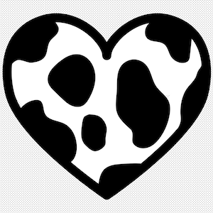 Moo Kuh Herz | Digitaler Download | Animal Print SVG PNG Design Datei für Cricut, Silhouette und DIY Projekte
