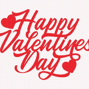 Feliz Día de San Valentín / PNG SVG / Descarga digital / Feliz Día de San Valentín svg png / Retro Día de San Valentín svg / Cake Topper svg archivo Cricut