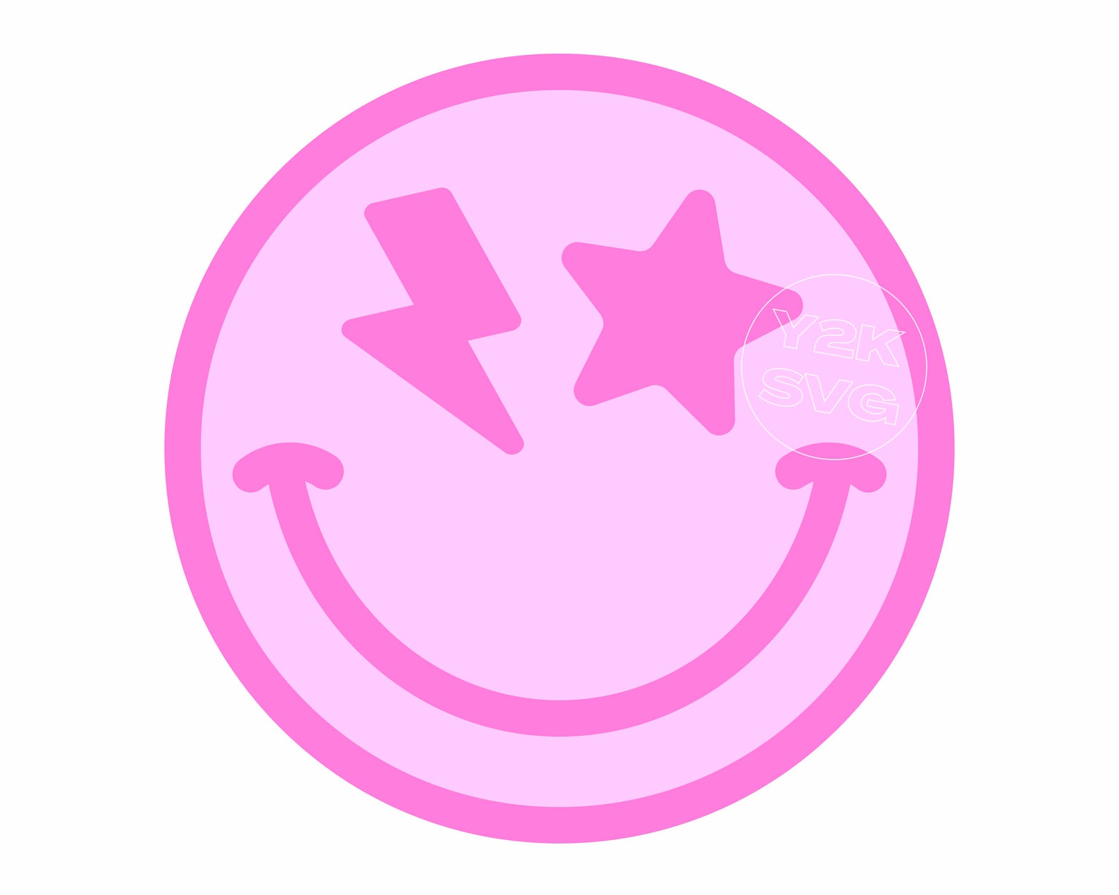 Star Lightning Bolt Smiley Face Digital Download SVG PNG - Etsy