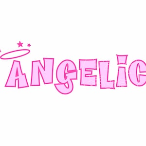 Angelic | Digital Download | SVG PNG design files for Cricut Procreate Canva, angel phrase saying, self love, preppy trendy clipart