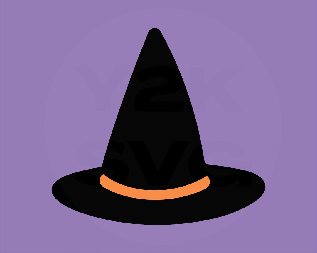 Witch Hat SVG PNG Illustration Digital Clipart Design Files for Cricut