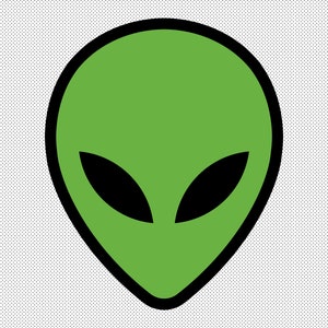 Design PNG E SVG De Cabeça Alienígena Verde Para Camisetas