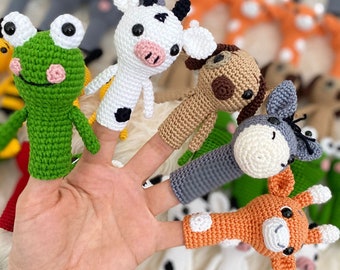 VILLCASE Marionetas de Dedo 6 Personas 12 Animales Y Familia Títeres de Finger para Niños Zodíaco Animal Finger Puppet Muñeca Pascua Niños Fiesta de Cumpleaños Regalos 