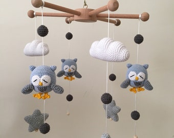 Karuzela do łóżeczka dziecięcego, karuzela szydełkowa, karuzela szydełkowa dla niemowląt, karuzela amigurumi, ręcznie robiona karuzela dla niemowląt, dekoracja do pokoju dziecięcego, karuzela muzyczna dla niemowląt