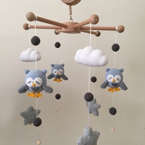Baby Crib Mobile, Mobile Crochet, Crochet Baby Mobile, Mobile Amigurumi, Handmade Baby Mobile, Nursery Decor, Baby Musical Mobile