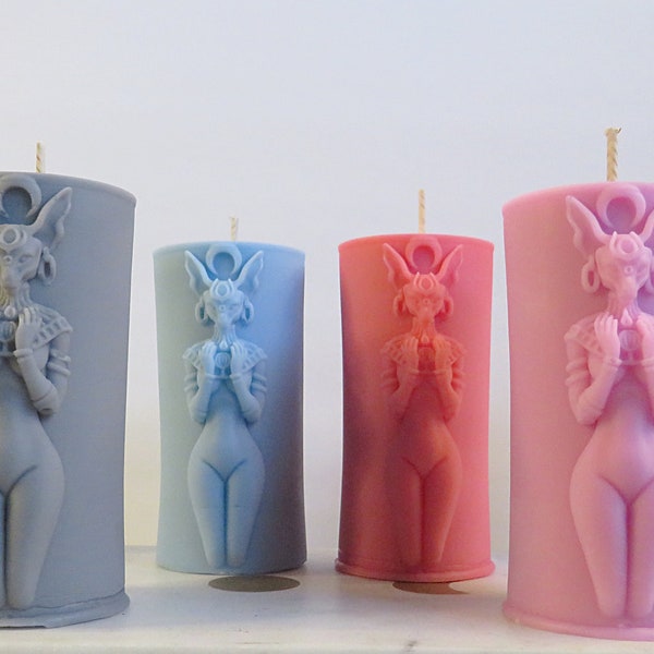 Bastet/Bast Egyptian Goddess Pillar Candle