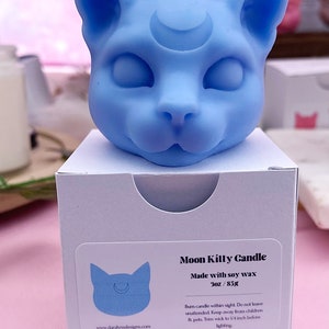 Moon Cat Pillar Candle