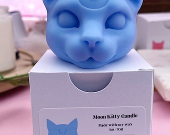 Moon Cat Pillar Candle