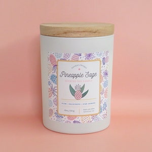 Pineapple Sage | Wooden Wick Candle | Coco-Soy Wax