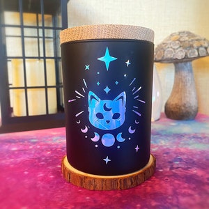Celestial Cat Moon Candle | Holographic