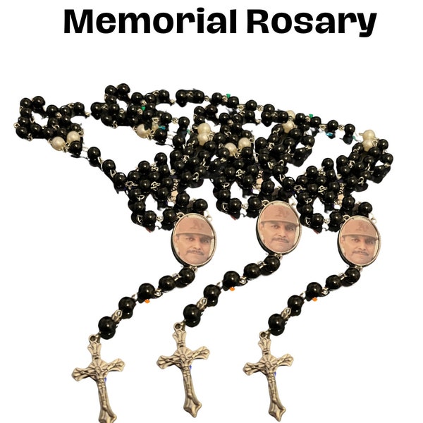 Memorial Rosary/ Custom Photo Rosary/Rosario memorial