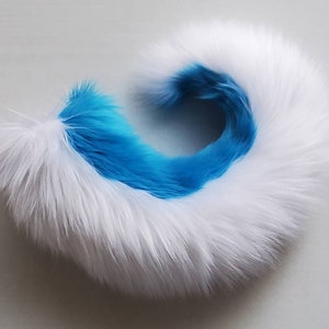 Small Blue and White Husky Fursuit Cosplay Tail