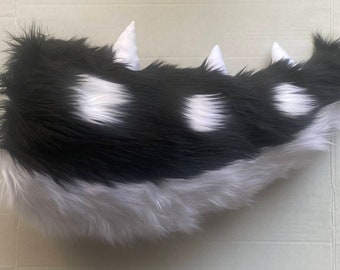 White and Black Dinosaur Fursuit Cosplay Tail