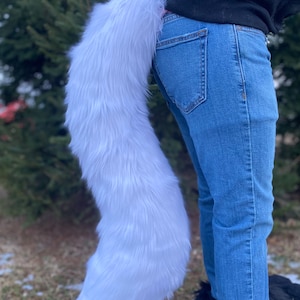 White Wolf Fursuit Furry Cosplay Tail
