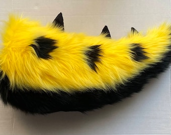 Yellow Dinosaur Fursuit Cosplay Tail