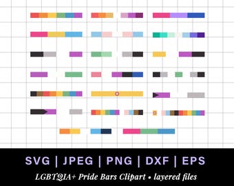 Pride flag bar png for vinyl sticker decals, rainbow gay pride flag stickers svg, pansexual asexual bi pride flag lgbtq svg png for magnets