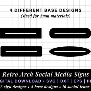 Arch sign, salon sign, social media sign, small business payment sign laser file, scan to pay sign, qr code sign svg, social media plaque image 7