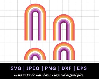 Lesbian pride rainbow lgbt png, pride rainbow lgbt svg for subtle lesbian pride shirt pin gift, retro rainbow svg, pride rainbow svg bundle