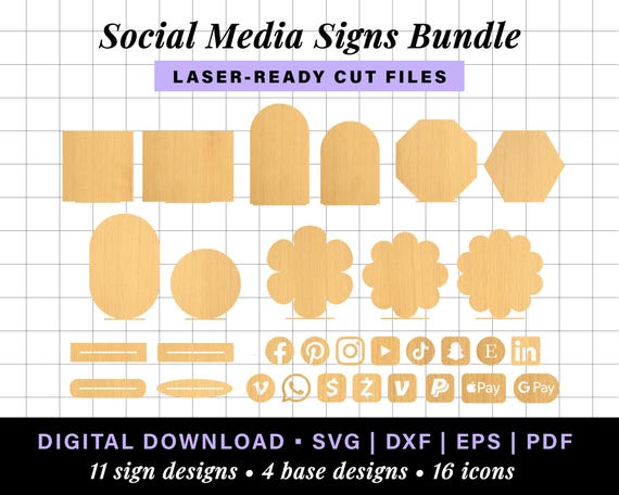 Hexagon salon arch sign, cash app social media plaque sign, glowforge small business payment sign laser file, qr code scan to pay sign svg